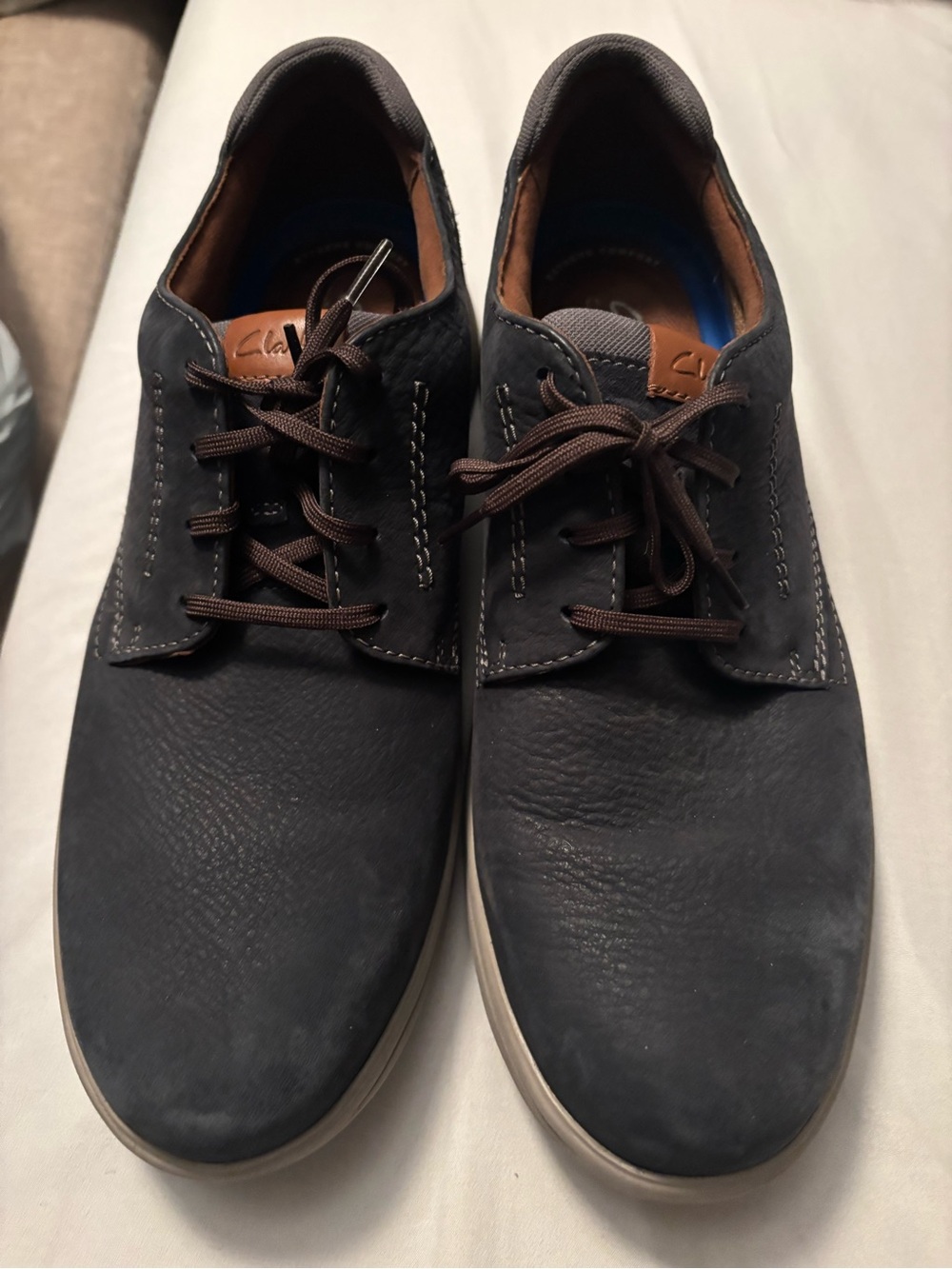 Clarks Men's Dark Blue Casual Lace-Up Shoes